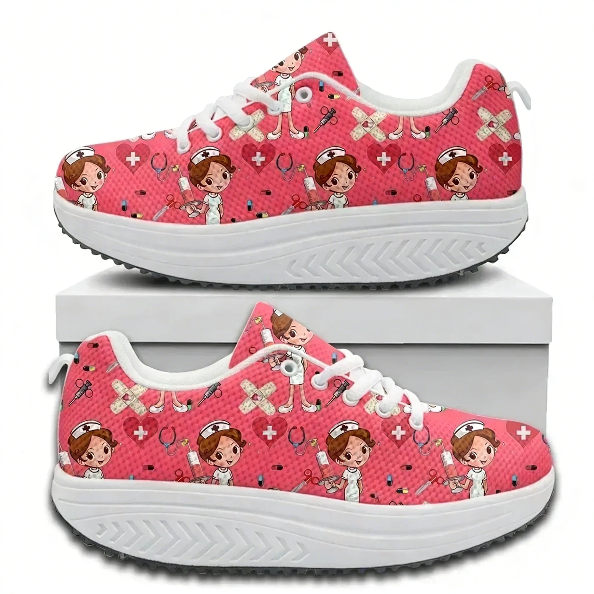 Sneakers Care - Wygodne sznurowane sneakersy na platformie z